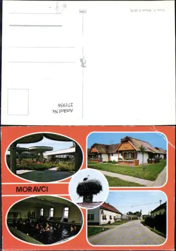 271956,Slowenien Moravci b. Ljutomer Therme Schwimmbad Häuser Straßenansicht Mehrbildkarte