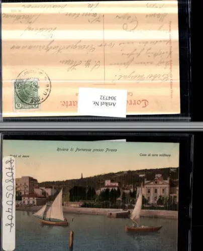 304732,Riviera di Portorose presso Pirano Piran Hotel al mare u. Casa di cura militare Segelboote