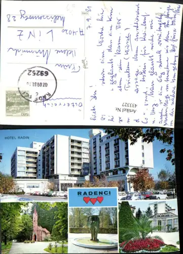 433327,Slovenia Radenci Hotel Radin Kirche Brunnen Mehrbildkarte