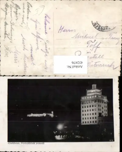 452476,Slovenia Ljubljana Laibach Neboficnik ponoci Gebäude Schloss