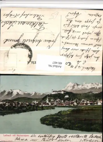 481407,Slovenia Ljubljana Laibach Totale m. Steineralpen Bergkulisse