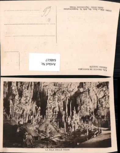 648617,Grotte di Postumia presso Trieste Triest Höhlen von Postojna La Sala delle Trine Höhle Slovenia