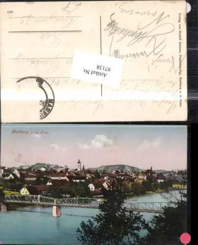 97138,Marburg a. d. Drau Maribor Ansicht Brücke