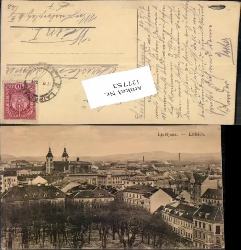 127753,Laibach Ljubljana Teilansicht