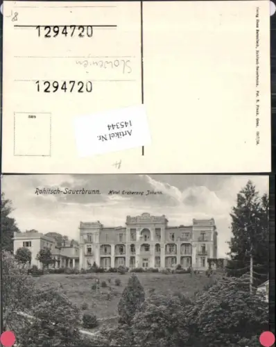 145344,Rohitsch Sauerbrunn Hotel Erzherzog Johann 1910