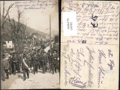 159783,Fotokarte Görz Gorizia Musikkapelle Kameradschaftsbund Umzug