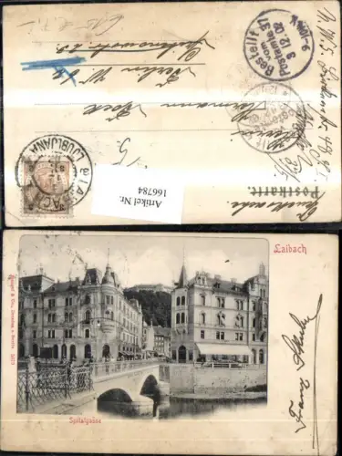 166784,Laibach Ljubljana Spitalgasse Brücke