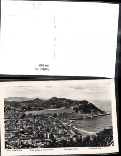 108160,Foto Ak San Sebastian Vista desde el Monte Ulia