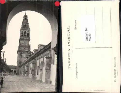 96289,Cordoba Campanario 1918