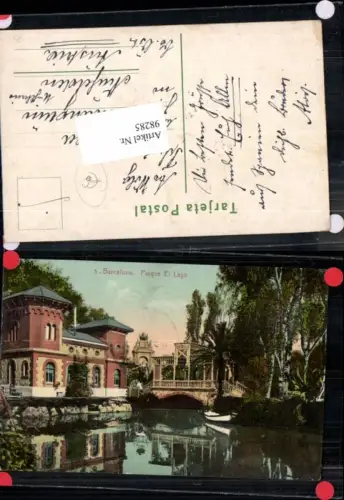 98285,Barcelona Parque El Lago 1910