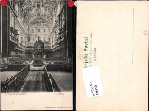 108890,Cordoba El coro de la Catedral