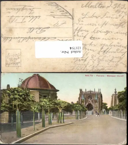 121754,Malta Floriana Wesleyan Church 1913