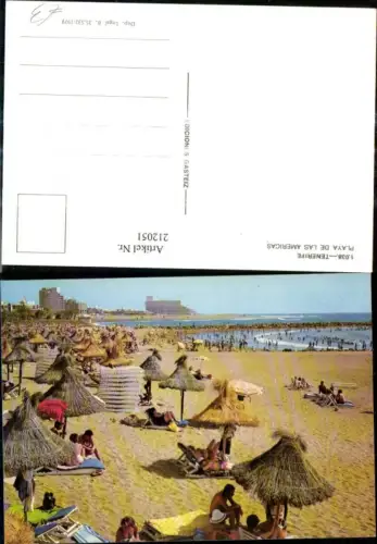 212051,Tenerife Playa de las Americas Strand Strandleben
