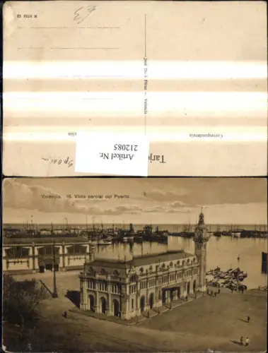 212085,Valencia Vista parcial del Puerto Kirche Hafen Schiffe