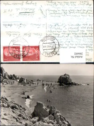 286692,Barcelona Calella Caleta Roca Grossa Strand Küste