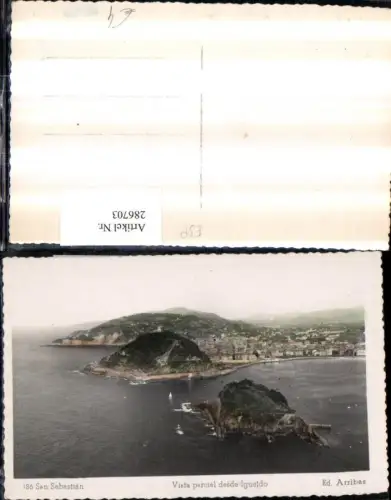 286703,San Sebastian Totale Vista parcial desde Igueldo Insel