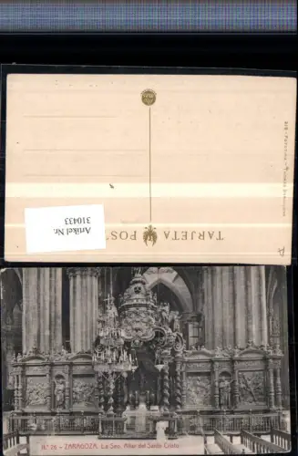 310433,Saragossa Zaragoza La Seo Altar del Santo Cristo Kirche Innenansicht