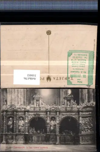 310452,Saragossa Zaragoza La Seo Kirche Lateral izquierda