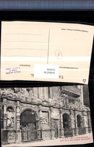 310456,Saragossa Zaragoza Coro de la Seo Kirche Innenansicht Chor