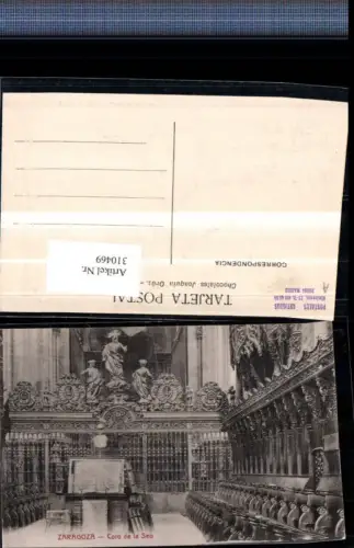 310469,Saragossa Zaragoza Kirche Coro de la Seo Chorgestühl