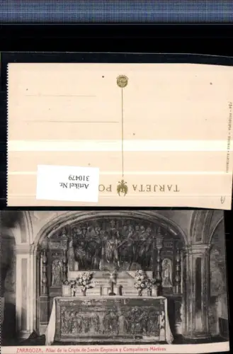 310479,Saragossa Zaragoza Kirche Altar de la Cripta de Santa Engracia y Companeros Martires