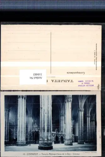 310485,Saragossa Zaragoza Templo Metropolitano de la Seo Interior Innenansicht
