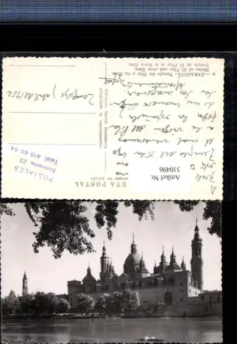 310496,Saragossa Zaragoza Templo del Pilar y rio Ebro Tempel Gebäude
