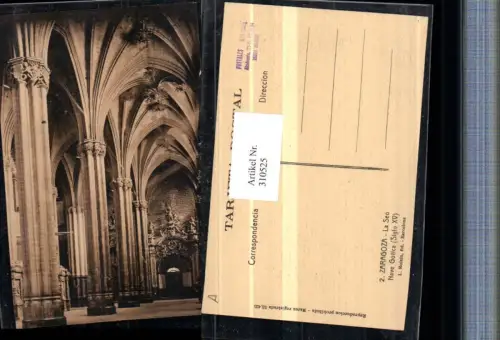 310525,Saragossa Zaragoza La Seo Nave Gotica Kirche Innenansicht