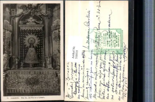 310535,Saragossa Zaragoza Nuestra Senora del Pilar en su Camarin Gnadenmutter