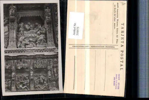 310573,Saragossa Zaragoza Nuestra Senora del Pilar un detalle del altar mayor
