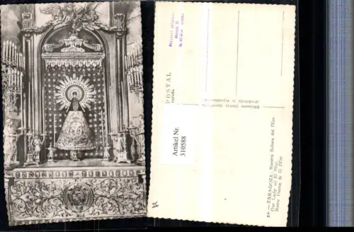 310588,Saragossa Zaragoza Nuestra Senora del Pilar Gnadenmutter Altar
