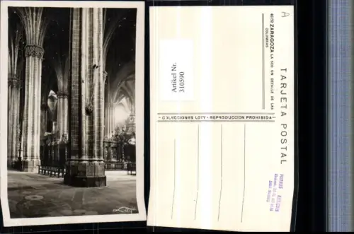 310590,Saragossa Zaragoza La Seo un detalle de la columnas Kirche Säulen