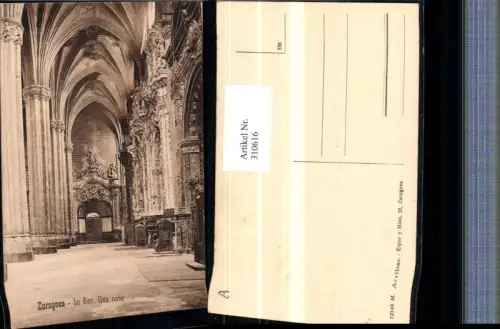 310616,Saragossa Zaragoza Kirche La Seo Una nove Innenansicht