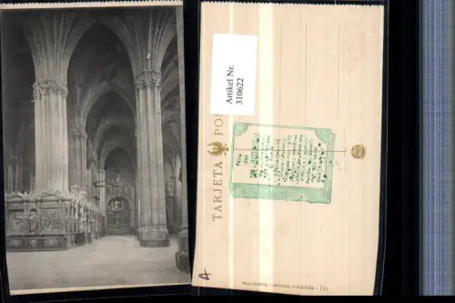 310622,Saragossa Zaragoza Kirche La Seo Nave izquierda Innenansicht Säulen