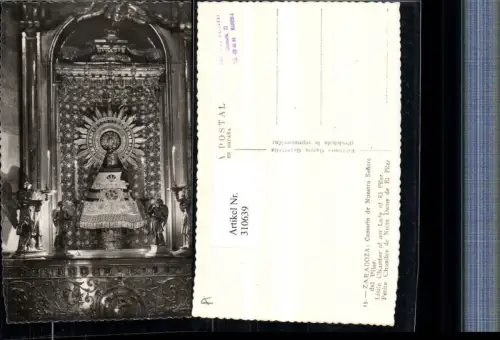 310639,Saragossa Zaragoza Camarin de Nuestra Senora del Pilar Gnadenmutter Altar