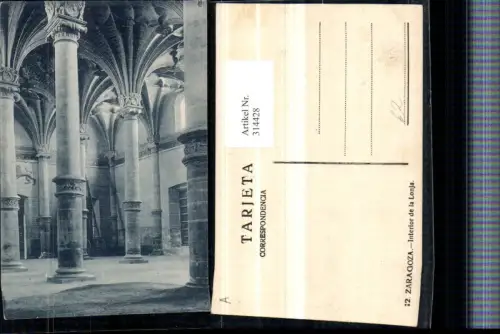 314428,Zaragoza Saragossa Interior de la Lonja Kirche Innenansicht