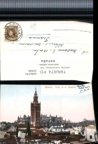 323040,Sevilla Vista de la Catedral Kirche pub Purger e Co 1848