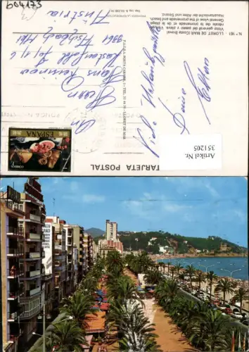 351205,Lloret de Mar Vista general del paseo y playa Promenade