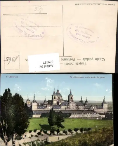 359357,El Escorial El Monasterio visto desde la presa Kloster Stempel pub Purger e Co 3725