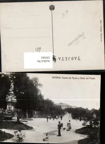 359381,Madrid Fuente de Apolo y Salon del Prado Monument Park