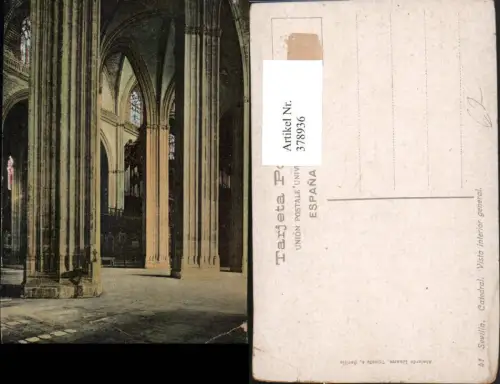 378936,Spain Sevilla Catedral Vista interior general Kirche Innenansicht