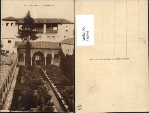 378946,Spain Granada El Generalife Palast