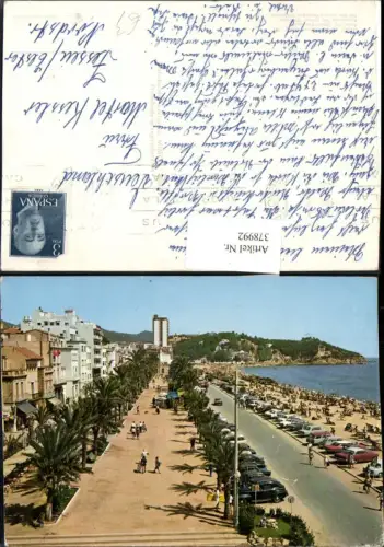 378992,Spain Lloret de Mar Paseo Mm Jacinto Verdaguer Promenade Strand