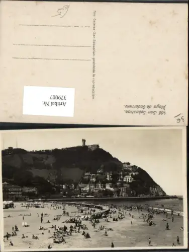 379007,Spain San Sebastian Playa de Ondarreta Strand Strandleben