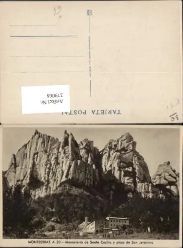 379068,Spain Montserrat Monasterio de Santa Cecilia y picos de San Jeronimo Kloster Bergkulisse
