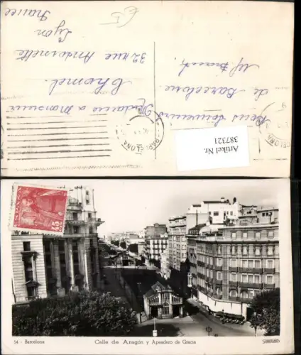 387321,Spain Barcelona Calle de Aragon y Apeadero de Gracia Straße