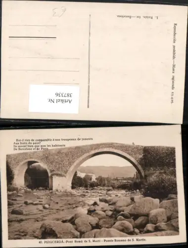 387336,Spain Puigcerda Pont Roma de S. Marti Brücke