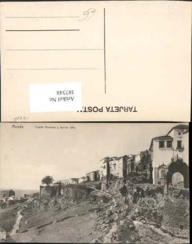 387348,Spain Ronda Puerta Romana y barrio alto Teilansicht