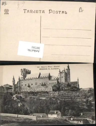 387351,Spain Segovia El Alcazar Burg
