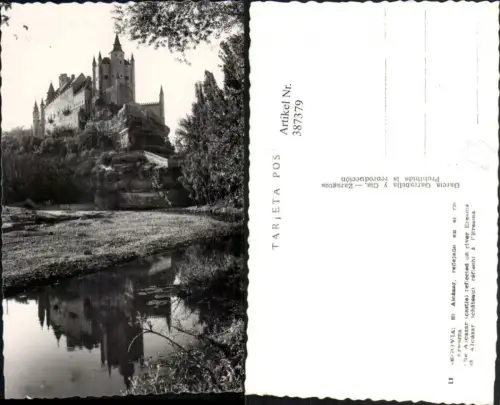 387379,Spain Segovia El Alcazar reflejado en el rio Eresma Burg Fluss